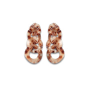 Brown marble earrings 