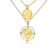 Roman Disc Layered Necklace