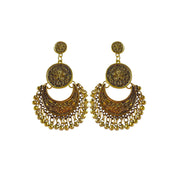 Antique gold coin earrings