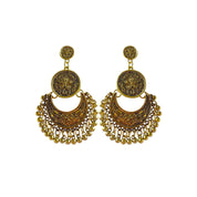 Antique gold coin earrings 