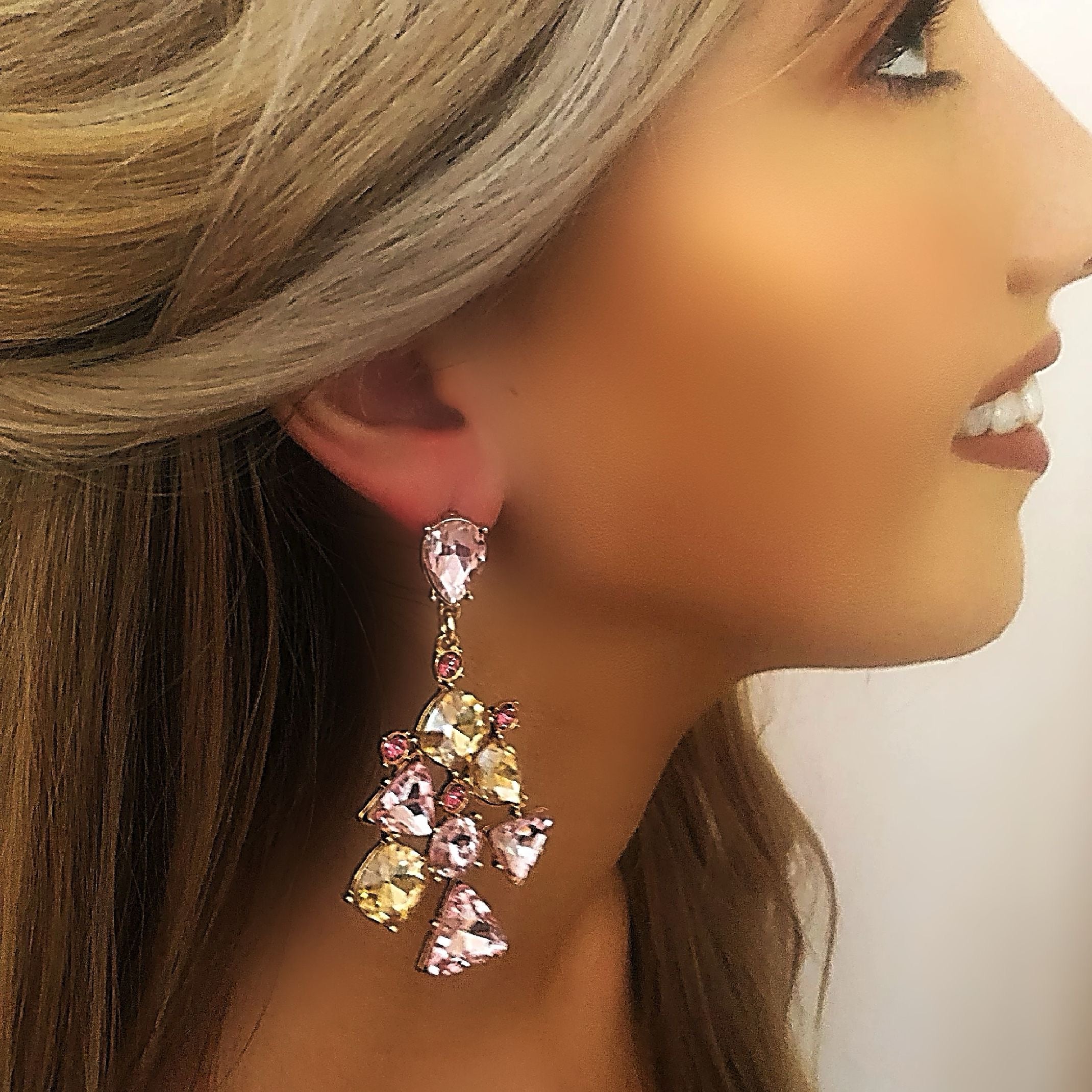 Jewel chandelier earrings 