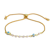 Light blue evil eye bracelet