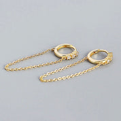 Luxe Gold Huggies with Chain Detail