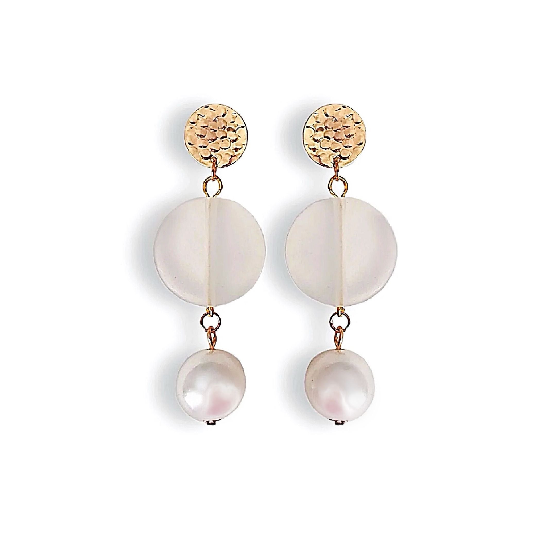 Modern pearl earrings 