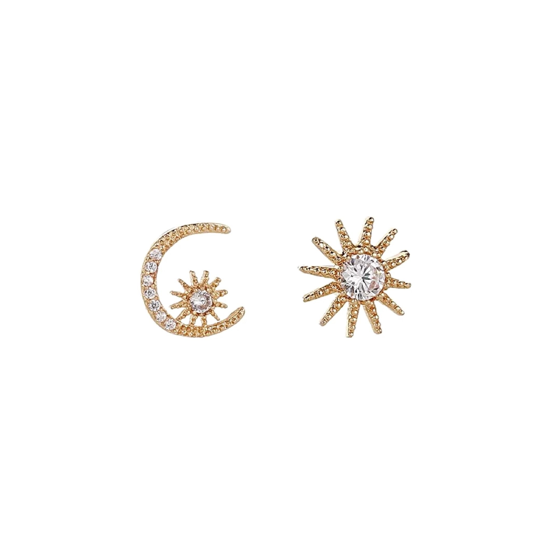 Moon and star earrings 