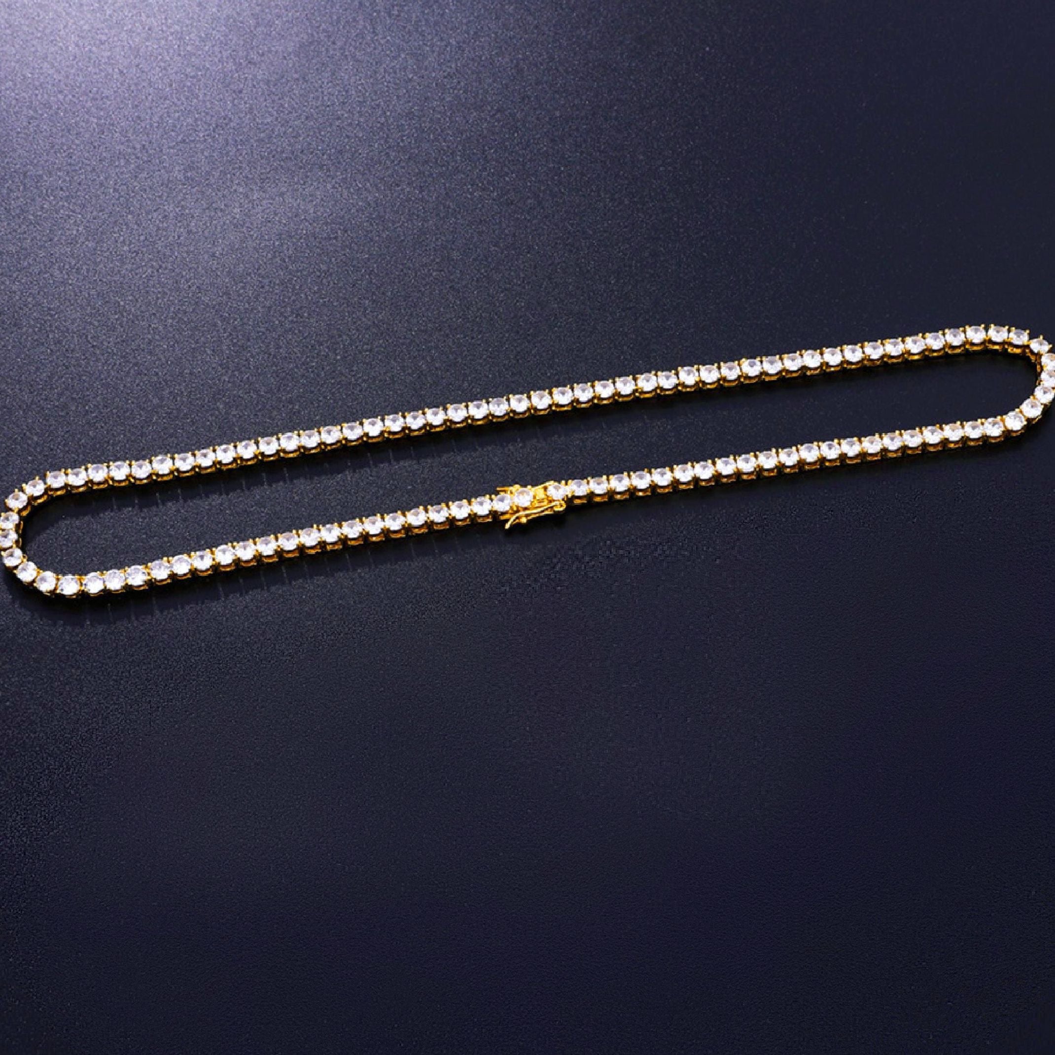 Diamond tennis necklace