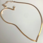 Gold snakeskin v chain