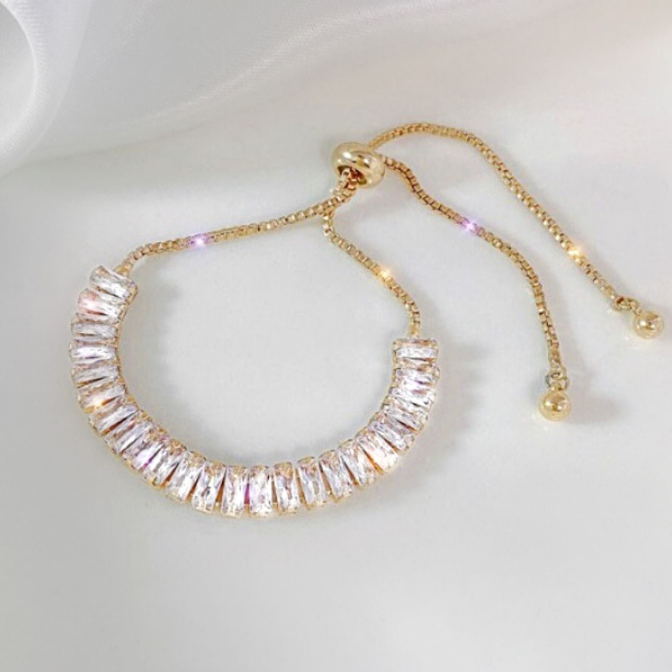 Crystal tennis bracelet