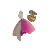 Pink mismatched earrings