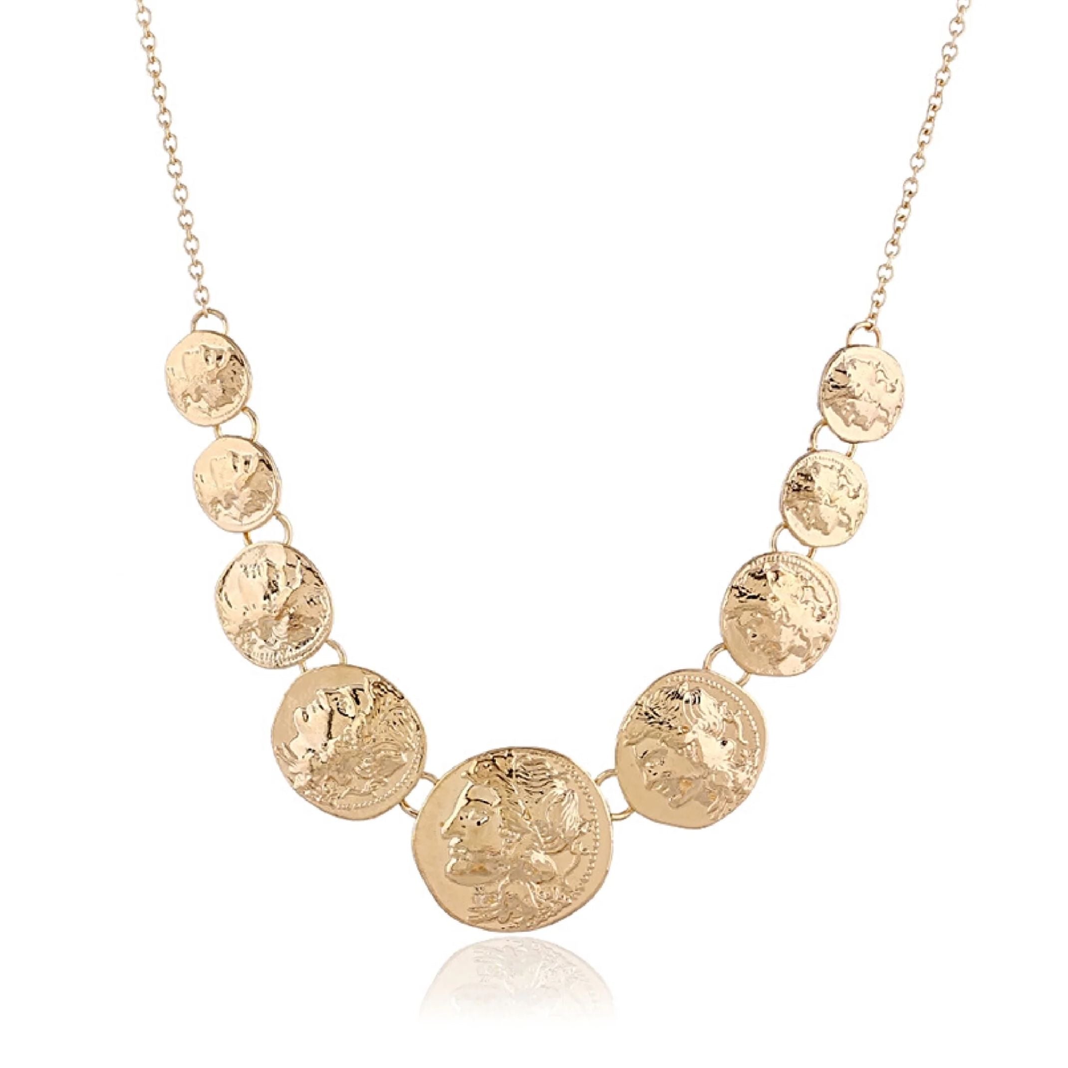 Gold coin necklace 