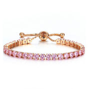 Pink jewel tennis bracelet