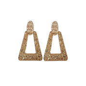 Gold textured earrings 