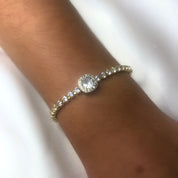 Cushion diamond tennis bracelet 