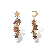 Rose gold moon and star earrings