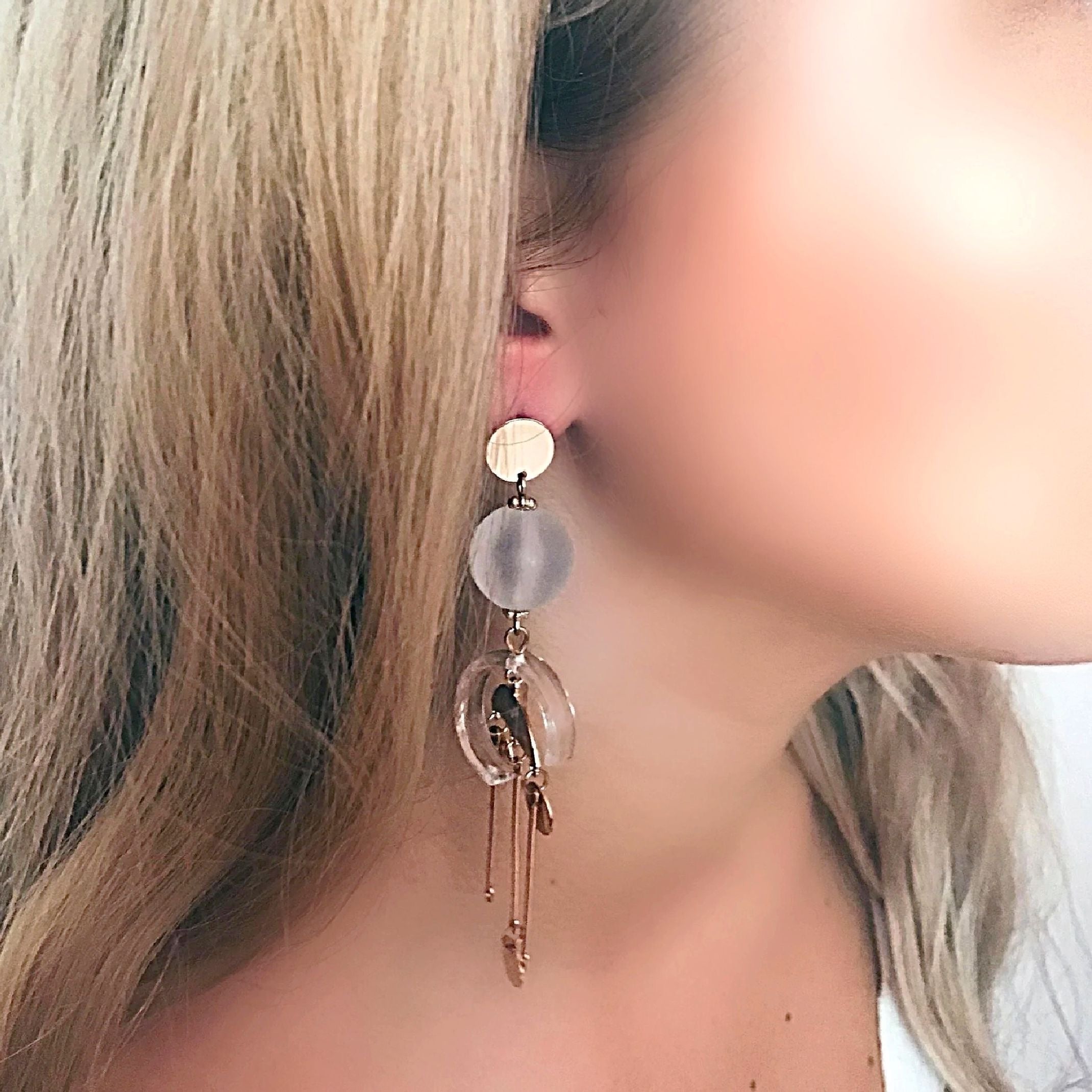 Geo chandelier earrings 