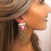 Pink Statement Earrings