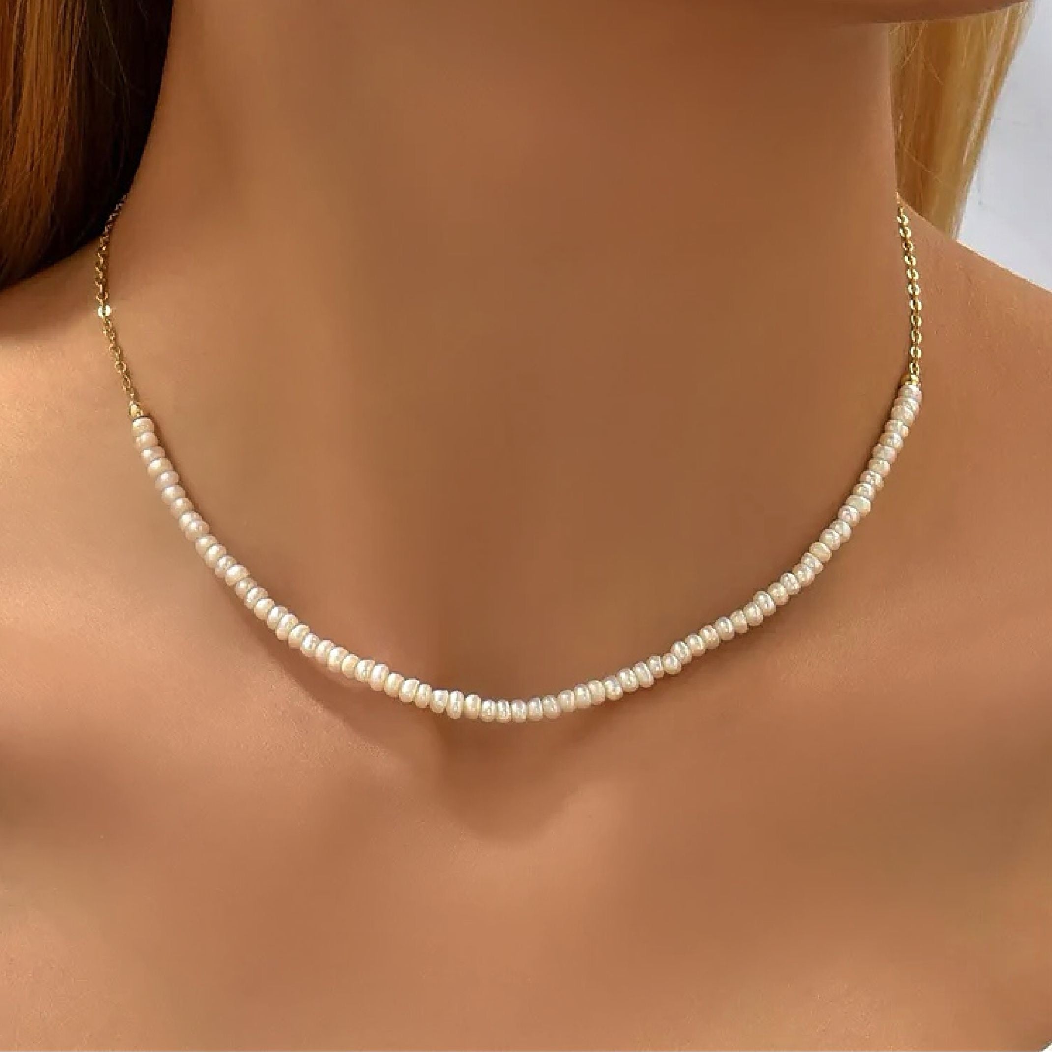 Pearl chain necklace 