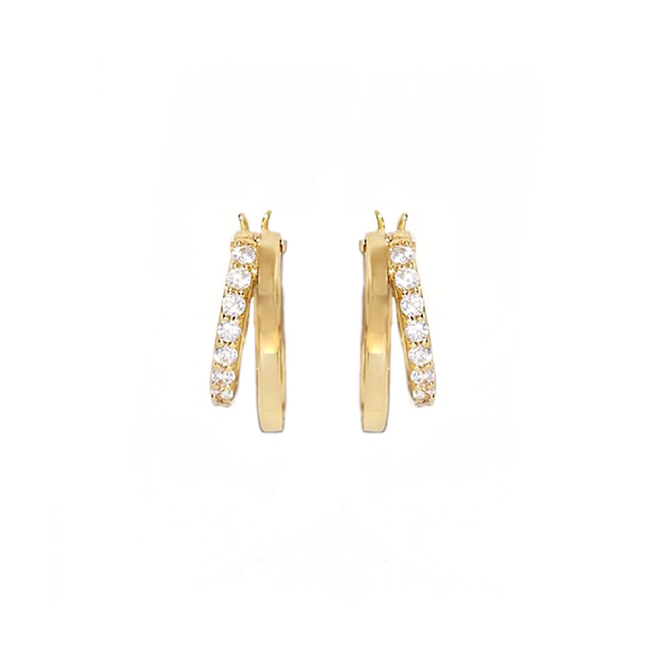 Diamond double curve hoops