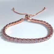 Rose gold tennis bracelet