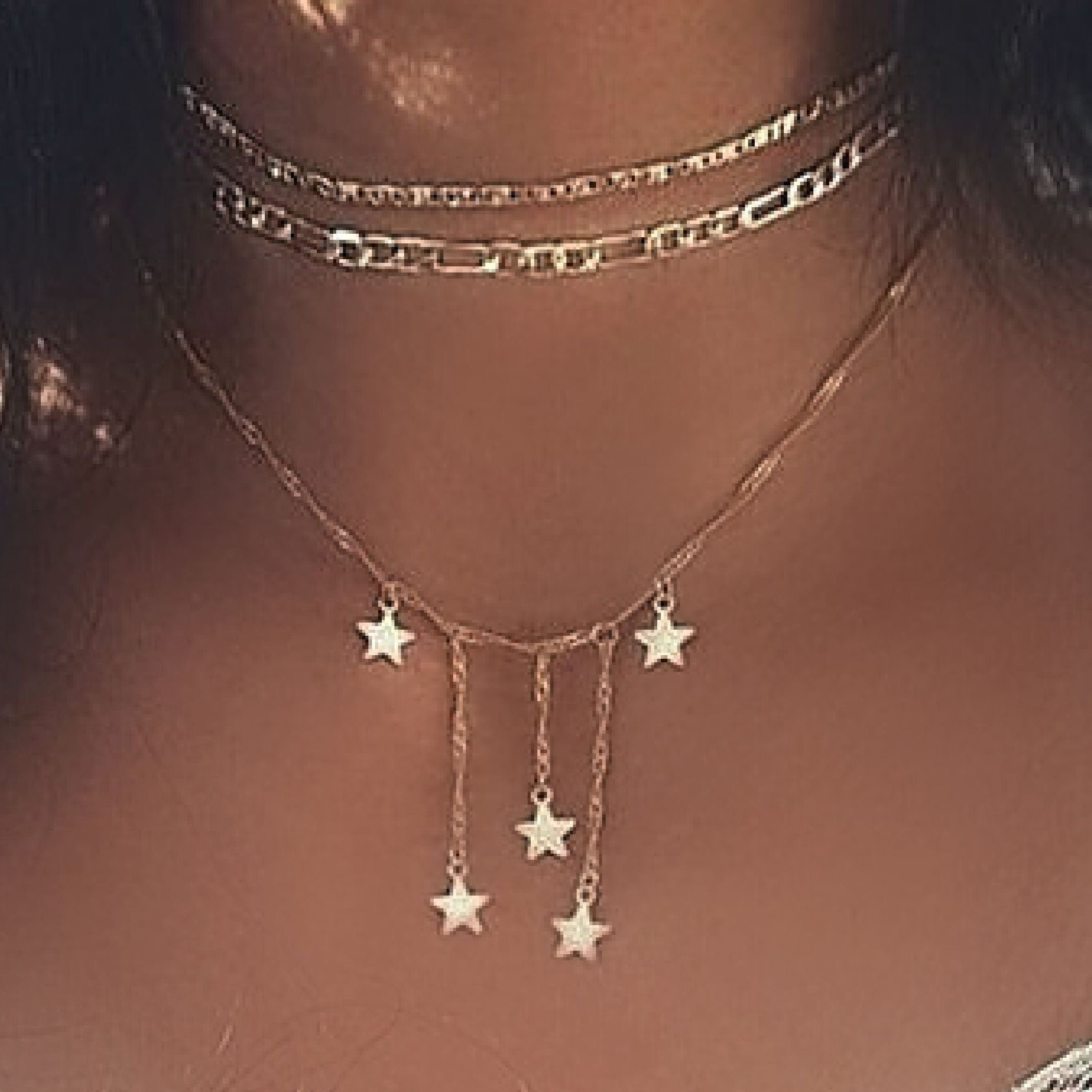 Dangling Star Layered Necklace