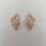 Rose gold wave earrings
