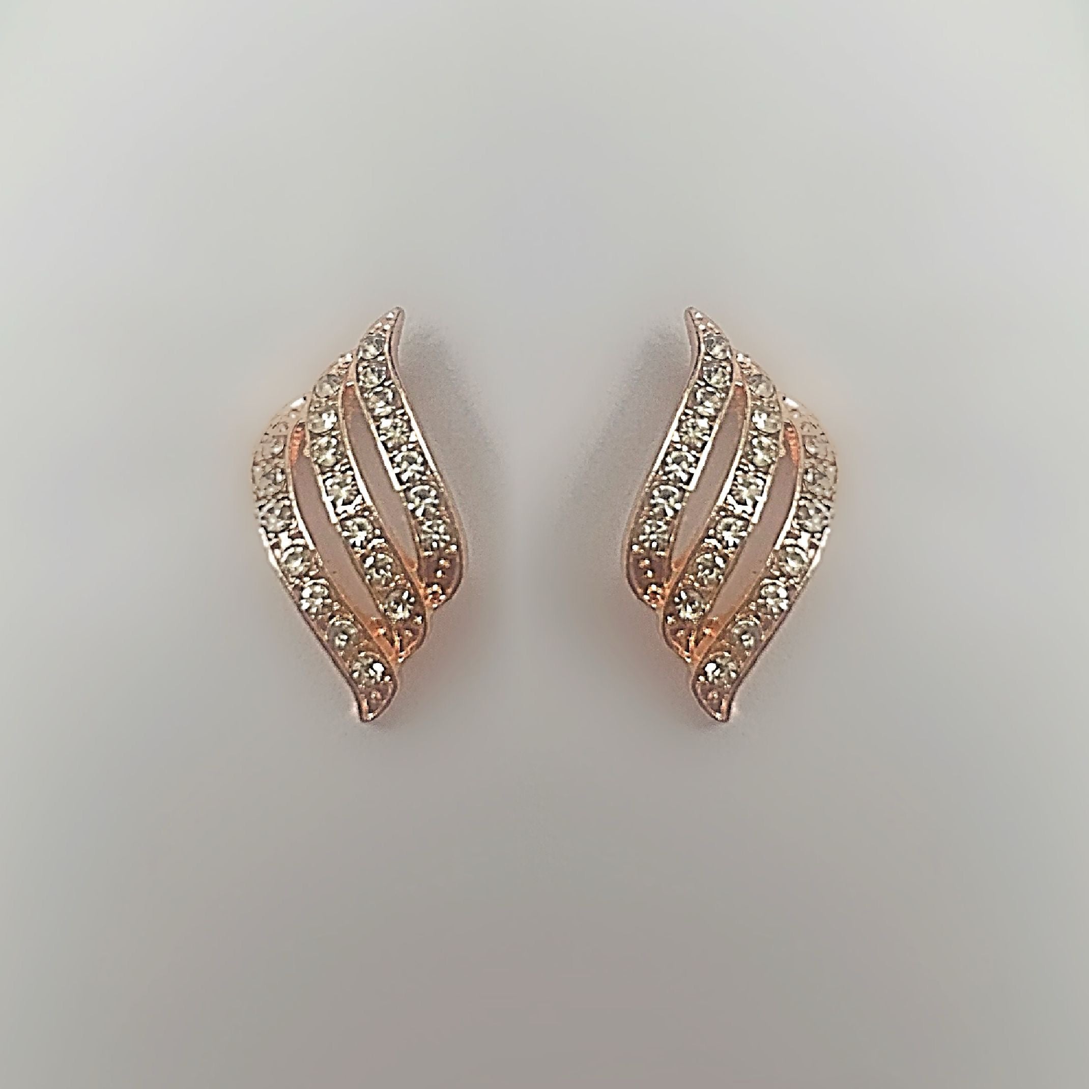 Rose gold wave earrings 