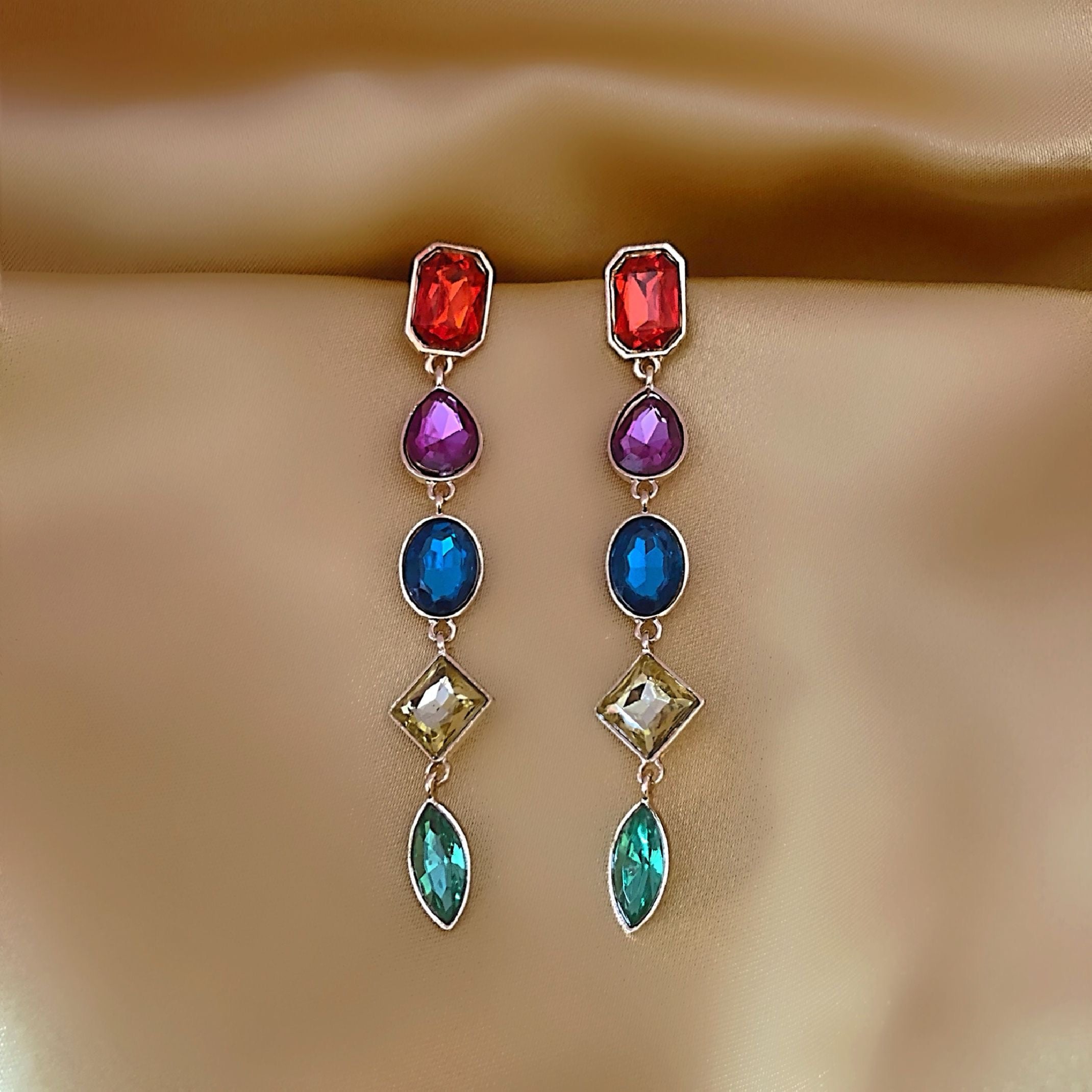 Jewel rainbow earrings 