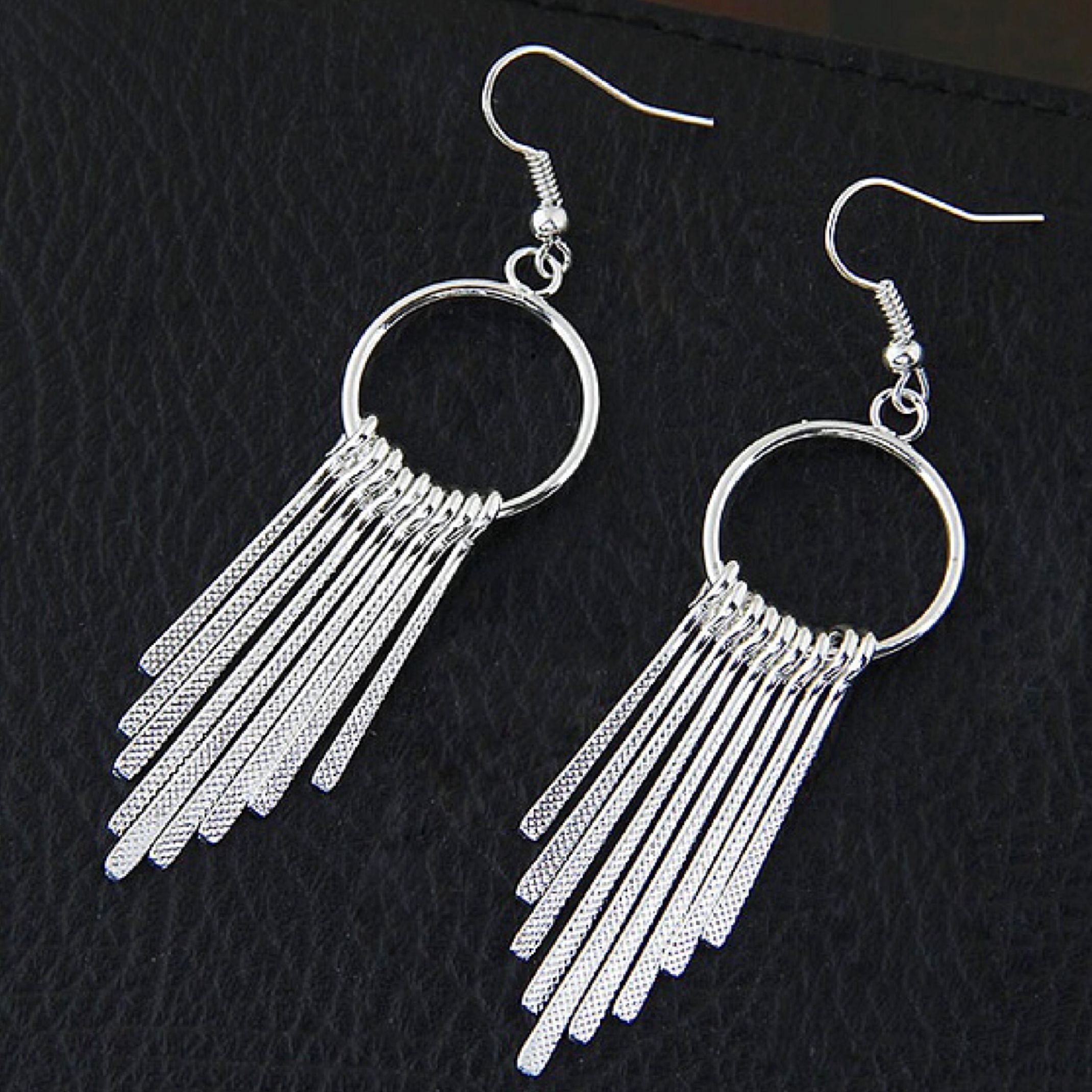 Silver keychain earrings 