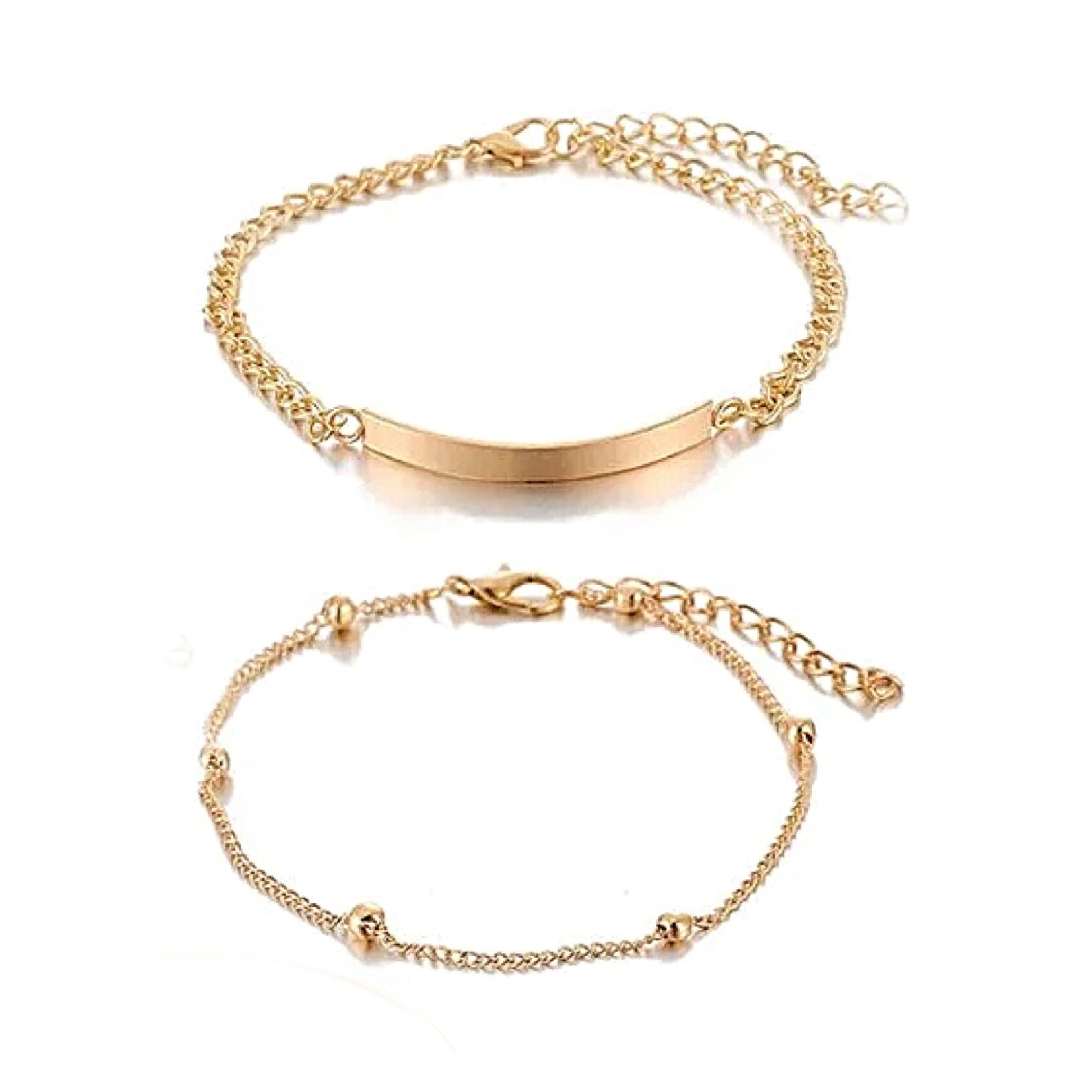 Gold bracelet set 