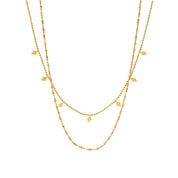 18K gold layered necklace