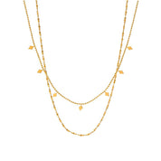 18K gold layered necklace 