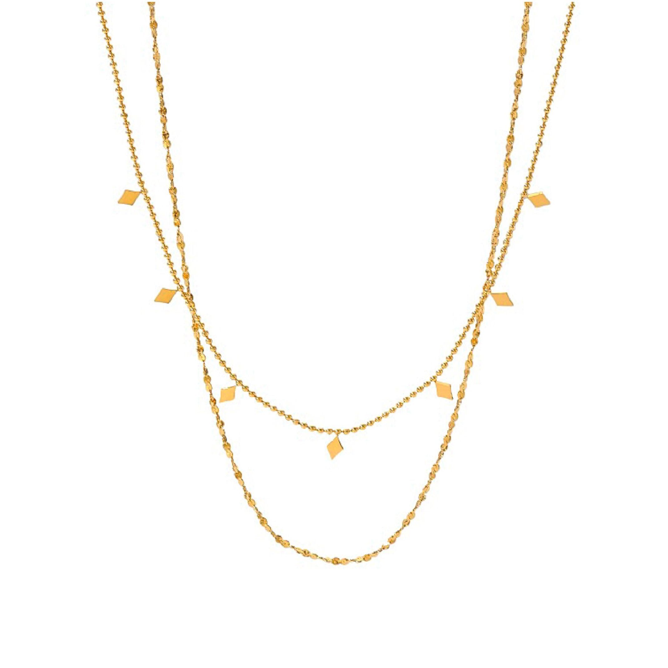 18K gold layered necklace