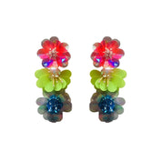 Neon flower earrings 