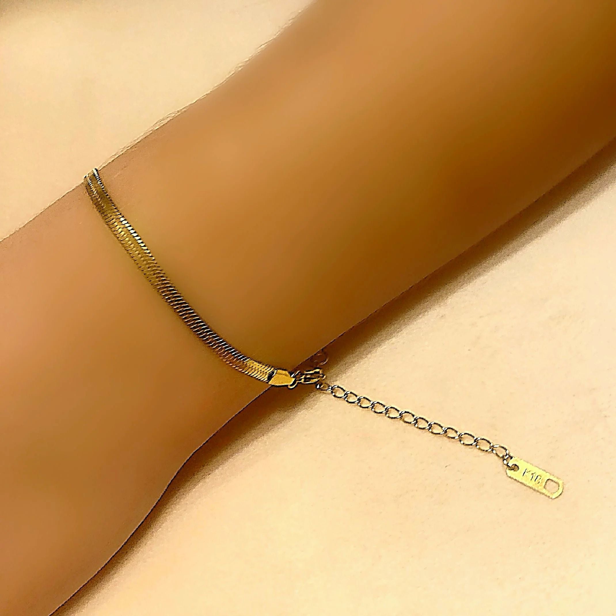 Gold snakeskin bracelet 