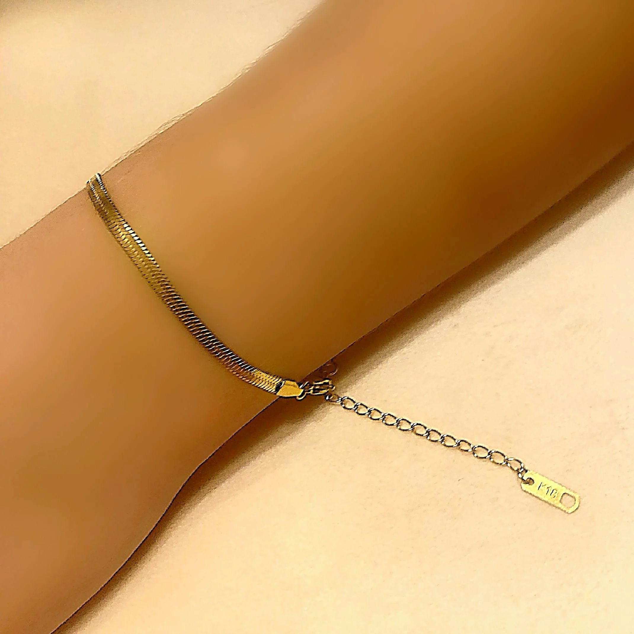 Gold snakeskin bracelet