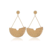 Gold fan earrings 