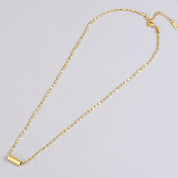 18k gold cylinder pendant necklace