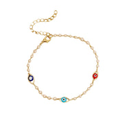 Colourful evil eye bracelet