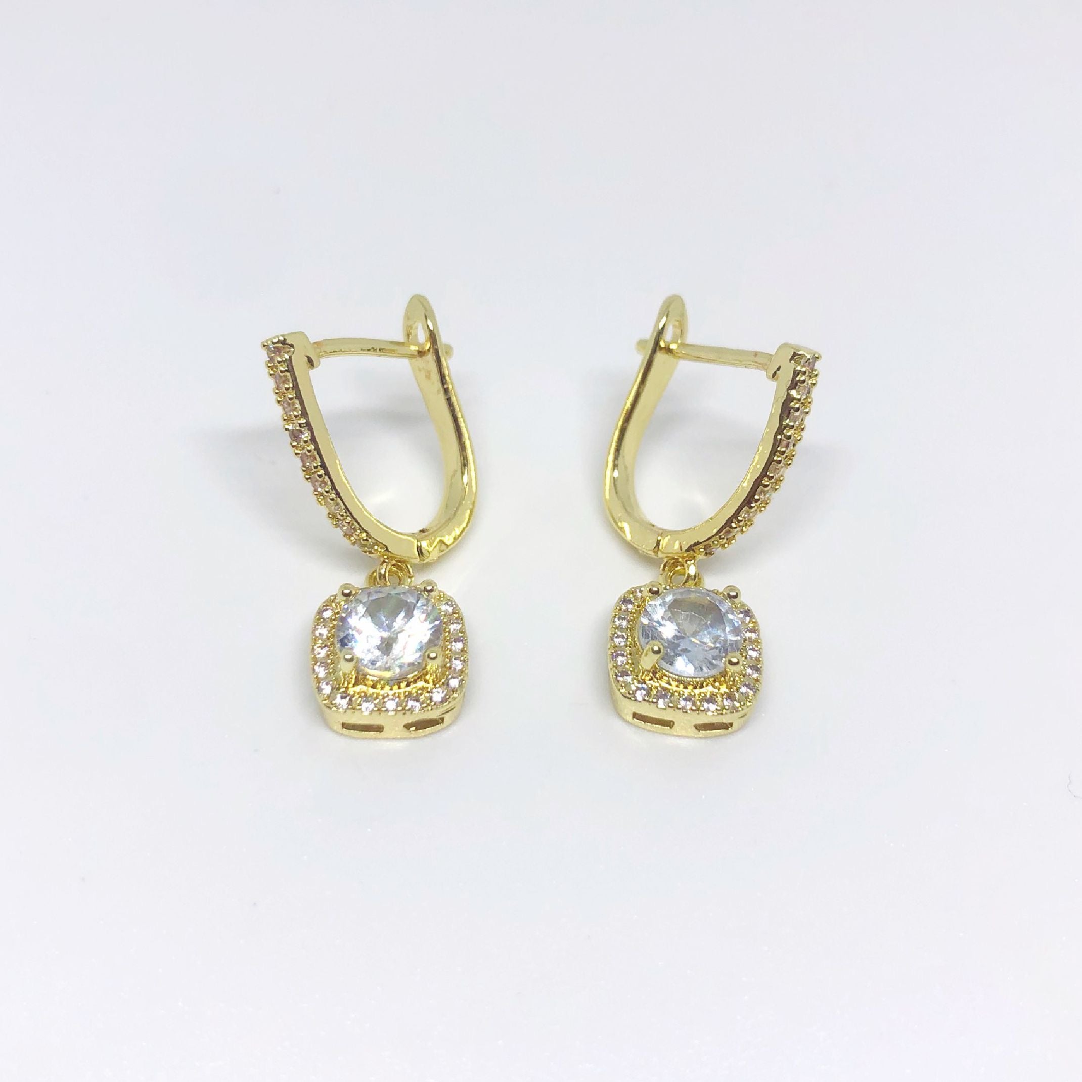Diamond huggie earrings