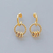 Gold ring earrings