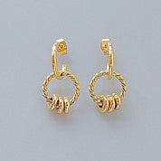 Gold ring earrings 