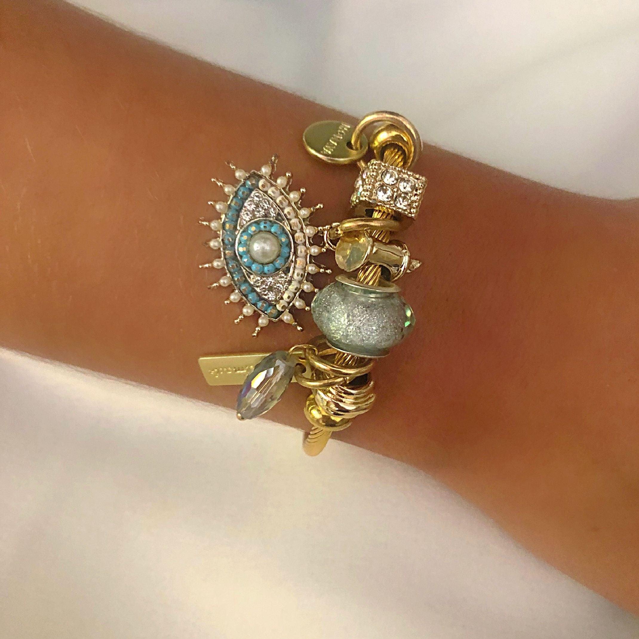 Eye charm bracelet