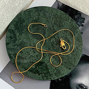 14K gold snakeskin necklaces