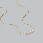 18K Gold pearl chain