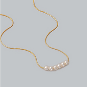 18K Gold pearl chain 