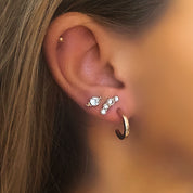 Rhinestone stud earring stack set