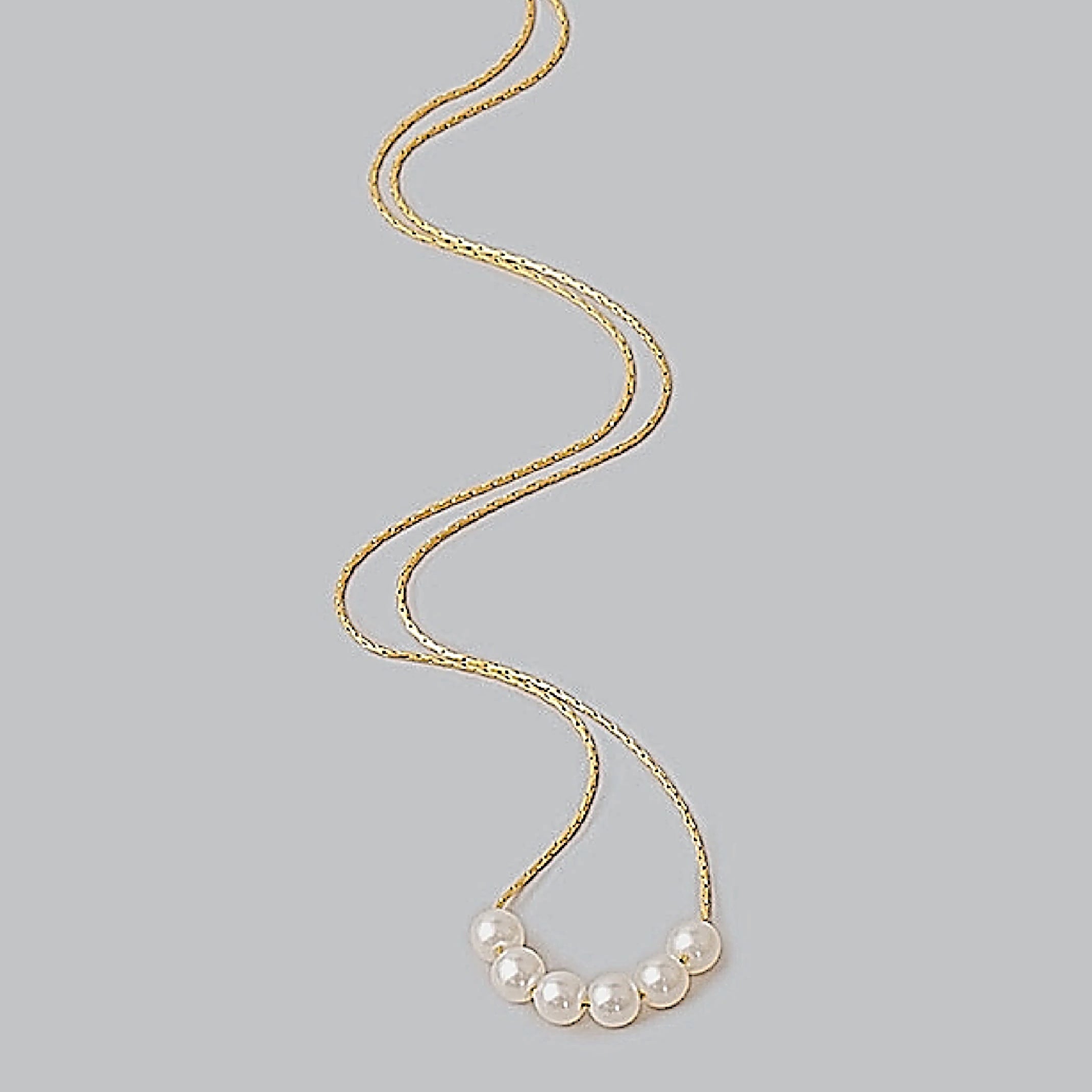 18K gold pearl chain