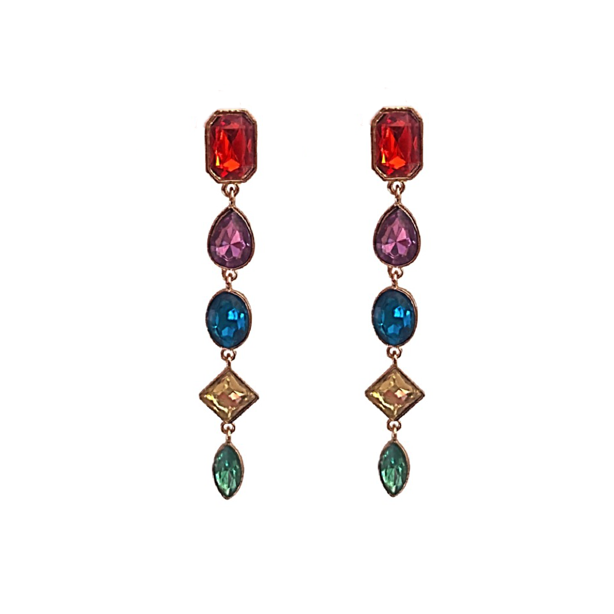 Jewel rainbow earrings 