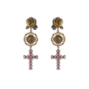 Gothic cross earrings
