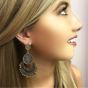 Antique gold coin earrings